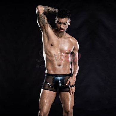 Мужские эротические сетчатые трусы с ремнями, One Size Black &mdash;  фото товара 3