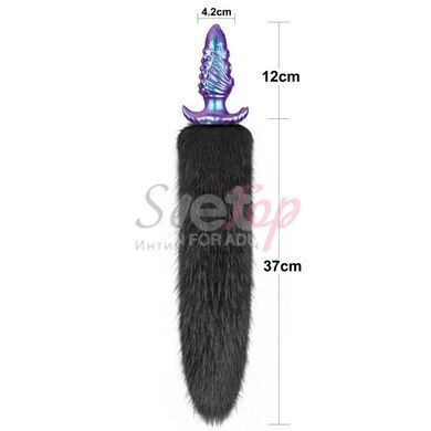 Анальна пробка з хвостом MystiTail Silicone Anal Plug with 14.0 Tail - фото товару 2