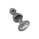 Металлическая анальна пробка Wooomy Lollypop Double Ball Metal Plug M, диаметр 3,1 см, длина 9,4 см - SO7414 1