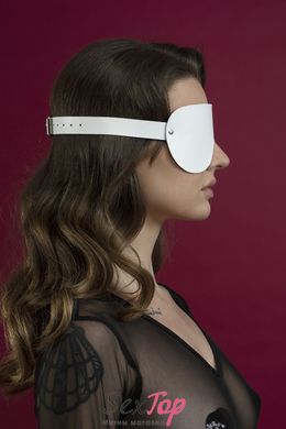 Маска на глаза Feral Feelings - Blindfold Mask, натуральная кожа, белая SO3414 фото