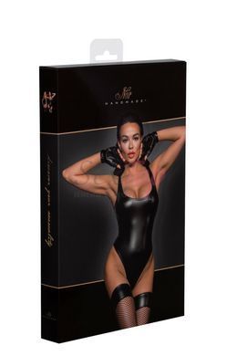 Боді Noir Handmade F244 Powerwetlook body with high cut bottom hem - XL - фото товару 6