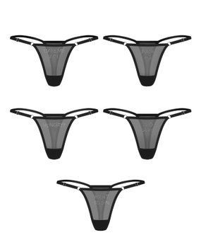 Набор трусиков Obsessive Violami 5-pack thong S/M,  - 1