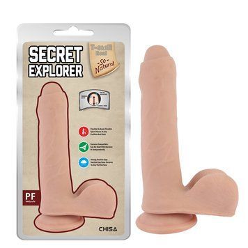 Фалоімітатор реалістичний на присосці тілесного кольору Chisa Secret Explorer - фото товару 1
