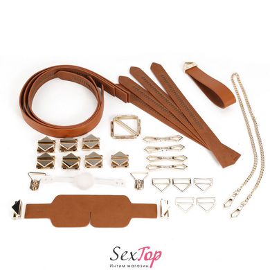 БДСМ-набір LOCKINK Bondage & Restraint Brown Set - SX0822