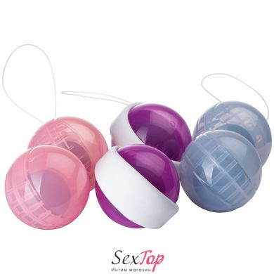 Набір вагінальних кульок LELO Beads Plus, діаметр 3,5 см, змінне навантаження 2х28, 2х37 та 2х60 г SO8084 фото