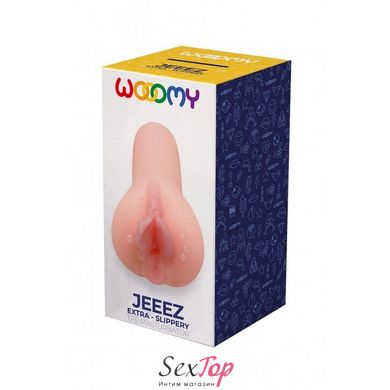 Мастурбатор-вагина Wooomy Jeeez Masturbator Vagina, мягкие открытые губы, 11,6х5,4 см SO7404 фото