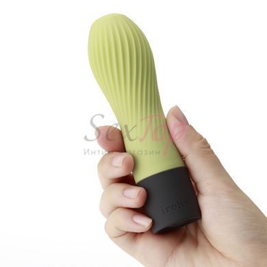 Вібратор IROHA ZEN Matcha з ніжною ребристою поверхнею - фото товару 2