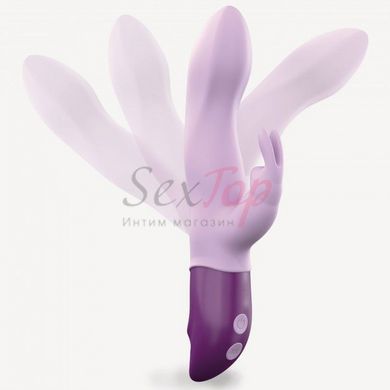 Вібратор-кролик Love To Love Hello Rabbit Violet з гнучким стовбуром і стимуляцією точки G, 2 мотори - фото товару 3