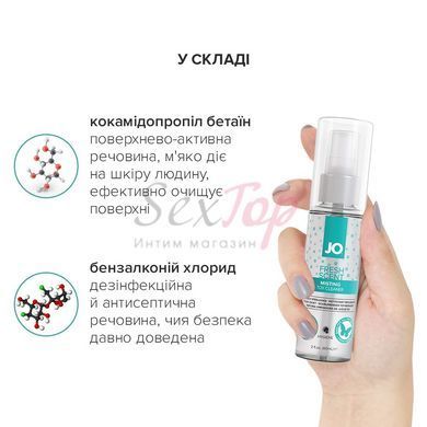 Чистящее средство JO Fresh Scent Misting Toy Cleaner (60 мл) с ароматом свежести &mdash;  фото товара 4