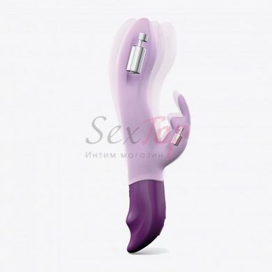 Вібратор-кролик Love To Love Hello Rabbit Violet з гнучким стовбуром і стимуляцією точки G, 2 мотори - фото товару 2