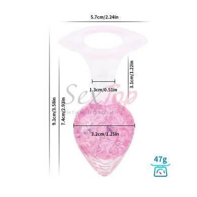 Анальна пробка Liebe Seele Heart-shaped Crystal Anal Plug - Pink Small - фото товару 2