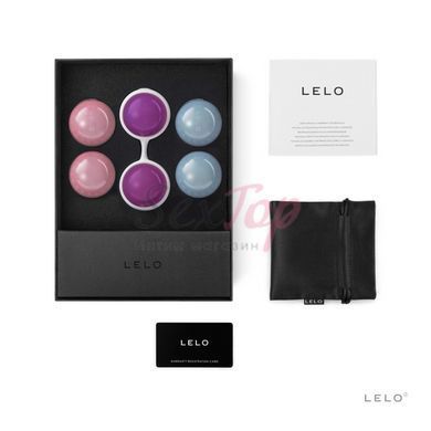 Набір вагінальних кульок LELO Beads Plus, діаметр 3,5 см, змінне навантаження 2х28, 2х37 та 2х60 г - фото товару 4