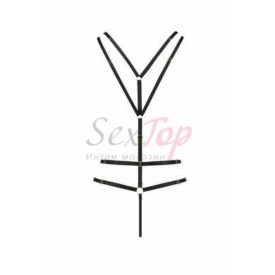 Открытое боди из стреп MEGGY black L/XL - Passion Exclusive &mdash;  фото товара 6