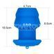 Порожня анальна пробка рельєфна синього кольору Lovetoy Bulge Peeper Silicone Anal Plug &mdash; фото 2 з 11