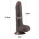 Фаллоимитатор реалистичный на присоске черный Lovetoy 7 Sliding Skin Dual Layer Dong &mdash; фото 2 из 2