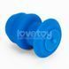 Порожня анальна пробка рельєфна синього кольору Lovetoy Bulge Peeper Silicone Anal Plug &mdash; фото 5 з 11
