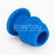 Порожня анальна пробка рельєфна синього кольору Lovetoy Bulge Peeper Silicone Anal Plug &mdash; фото 4 з 11