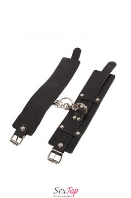Наручники Leather Dominant Hand Cuffs, black 280151 фото
