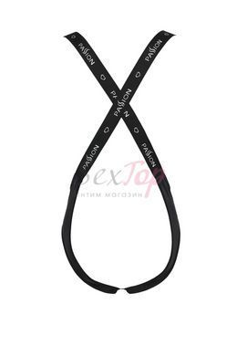 Мужское открытое боди Passion 027 Bruno XXL/XXXL Black, под латекс, на лямках &mdash;  фото товара 4