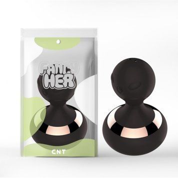 Вібратор-мікрофон черного цвета с золотым Cnt Body Ecstasy &mdash;  фото товара 1
