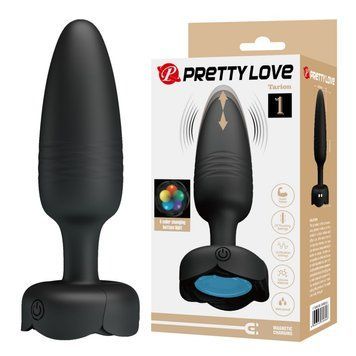 Анальна вібропробка з підсвічуванням з 5 режимами Lybaile Butt Plug Tarion, Черный - 1