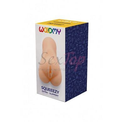 Мастурбатор-вагина Wooomy Squeeezy Masturbator Vagina, мягкие открытые губы, 13,2х5,4 см &mdash;  фото товара 3