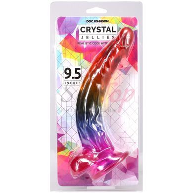 Фаллоимитатор Doc Johnson Crystal Jellies - 9.5 Inch Dildo - Rainbow &mdash;  фото товара 5
