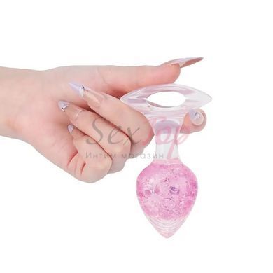 Анальная пробка Liebe Seele Heart-shaped Crystal Anal Plug - Pink Medium &mdash;  фото товара 3