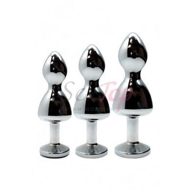 Металлическая анальна пробка Wooomy Lollypop Double Ball Metal Plug Red S диаметр 2,8см, длина 8,5см &mdash;  фото товара 4
