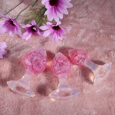 Анальная пробка Liebe Seele Heart-shaped Crystal Anal Plug - Pink Medium &mdash;  фото товара 5