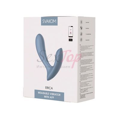 Смарт-вибратор в трусики Svakom Erica Dusty Blue, очень гибкий, 2 мотора &mdash;  фото товара 4