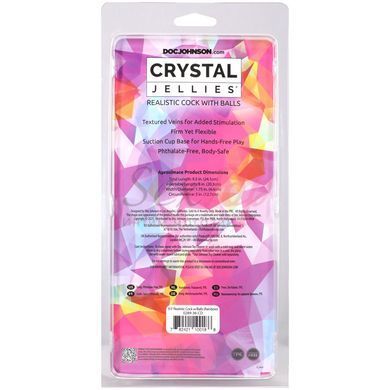 Фаллоимитатор Doc Johnson Crystal Jellies - 9.5 Inch Dildo - Rainbow &mdash;  фото товара 6