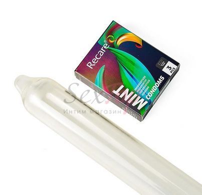 Презервативи Holographic Recare Ultra Thin Mint Condoms 3шт, ультратонкі, аромат: м'ята - фото товару 4