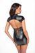 Платье Noir Handmade F309 Fantasy wetlook mini dress with lace up back - S &mdash; фото 3 из 6