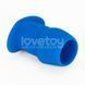 Полая анальная пробка ребристая синего цвета Lovetoy Ribbed Peeper Silicone Anal Plug &mdash; фото 5 из 11