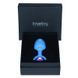 Анальна пробка блакитного кольору із кристалом синього кольору Lovetoy Rosebud Plug &mdash; фото 3 з 3