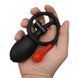 Анальная пробка красного цвета с черным надувным насосом Bdsm4u Inflatable Anal Plug &mdash; фото 2 из 5