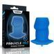 Полая анальная пробка ребристая синего цвета Lovetoy Ribbed Peeper Silicone Anal Plug &mdash; фото 1 из 11