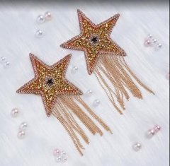 Пестис-звезды с бахромой JSY Nipple Sticker RT236112 Gold, стикеры SO9279 фото