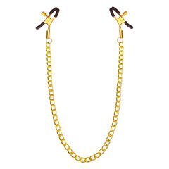 Зажимы для сосков с цепочкой Feral Feelings - Nipple clamps Classic, золото/черный SO8255 фото