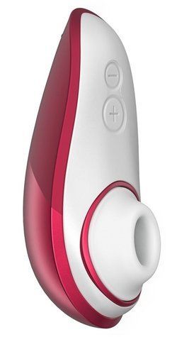 Вакуумний кліторальний стимулятор Womanizer Liberty Red, магнітна кришка, 2 насадки - фото товару 1
