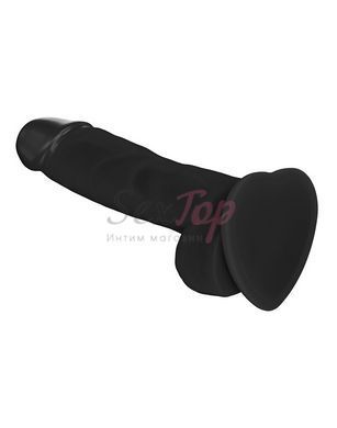 Реалистичный фаллоимитатор Strap-On-Me SOFT REALISTIC DILDO Black - Size L &mdash;  фото товара 3