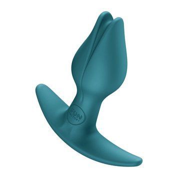 Анальная пробка Fun Factory BOOTIE FEM Bottle Green, в виде бутона, диаметр 2,9 см, тонкий ограничитель,  - 1