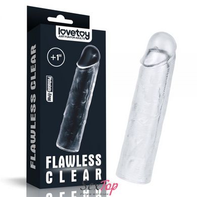 Прозрачная насадка на член Flawless Clear Penis Lovetoy Add 2 IXI59198 фото