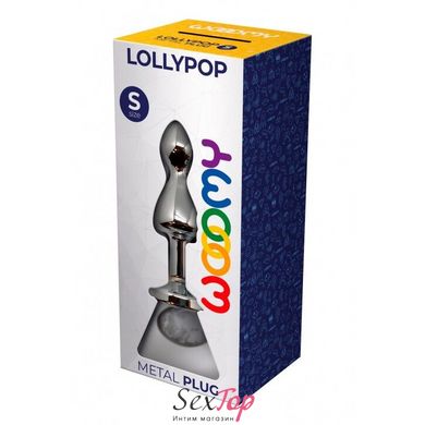 Металлическая анальна пробка Wooomy Lollypop Double Ball Metal Plug S, диаметр 2,8 см, длина 8,5 см - SO7417