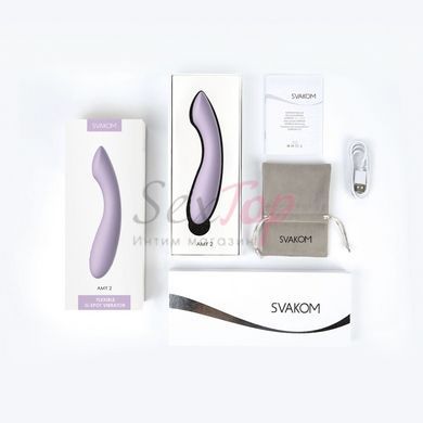 Вибратор для точки G с интеллектуальным режимом Svakom Amy 2 Pastel Lilac &mdash;  фото товара 6