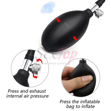 Надувной анальный плаг с грушей Inflatable Butt Plug Anal Expander &mdash;  фото товара 6
