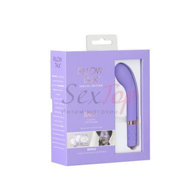 Розкішний вібратор Pillow Talk Racy Purple Special Edition, Сваровскі, пов&rsquo;язка на очі+гра - фото товару 11