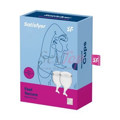 Набор менструальных чаш Satisfyer Feel Secure (transparent), 15мл и 20мл, мешочек для хранения &mdash;  фото товара 4