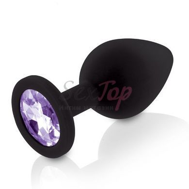 Набір силіконових анальних пробок із кристалом Rianne S: Booty Plug Set Black, діаметр 2,7см, 3,5см, - фото товару 6